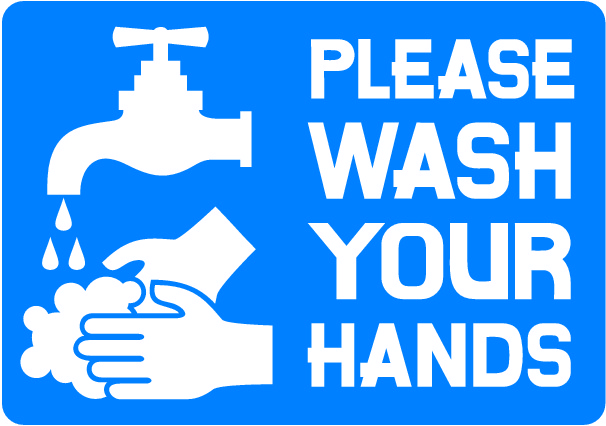 Sign saying please wash your hands